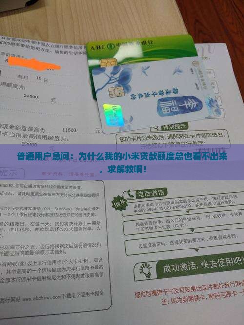 小米贷款申请看不出额度