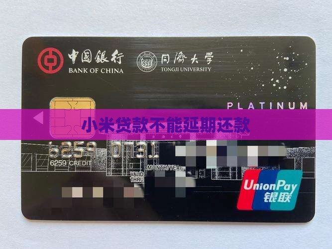 小米贷款不能延期还款