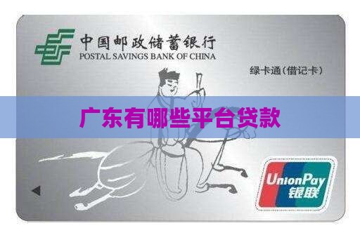 广东有哪些平台贷款