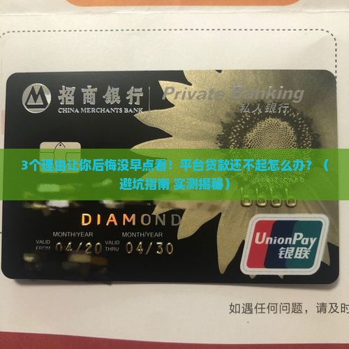 平台贷款没钱还的后果