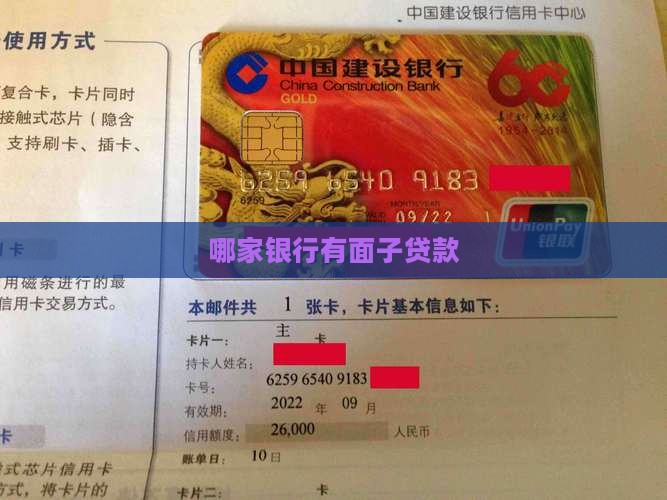 哪家银行有面子贷款的
