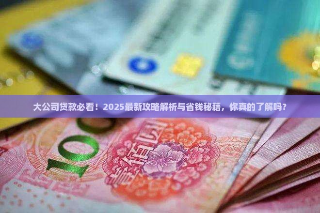 大公司贷款怎么贷款