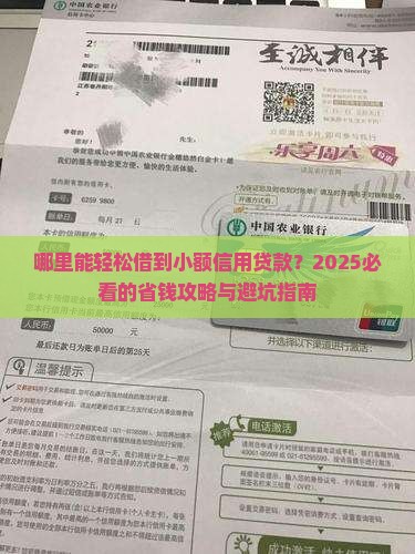 哪里能小额信用贷款