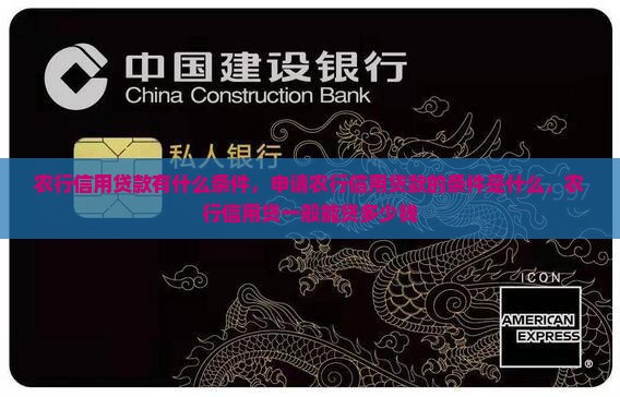 农行信用贷款有什么条件