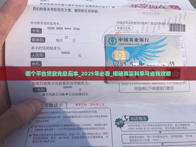 哪个平台贷款先息后本