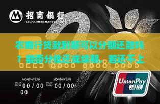 农商行贷款到期可以分期还款吗