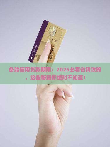 备胎信用贷款期限