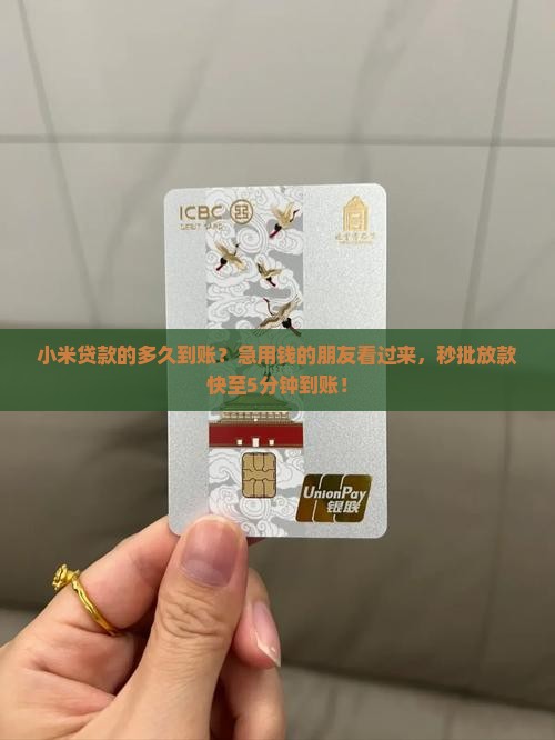 小米贷款的多久到账