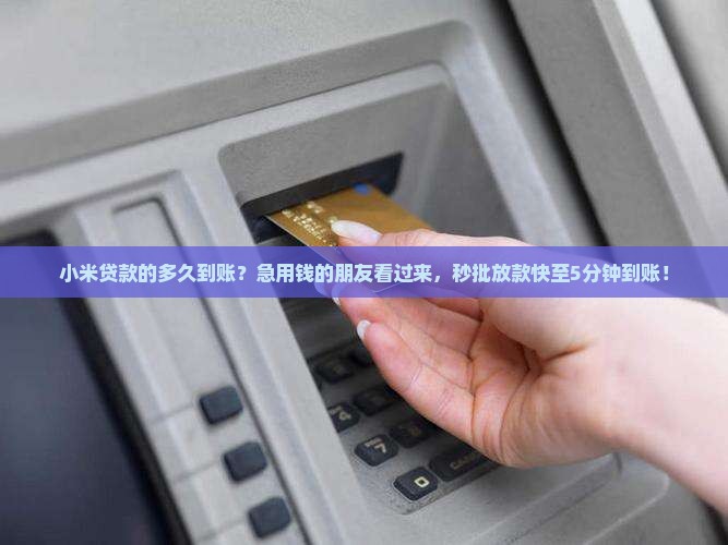 小米贷款的多久到账