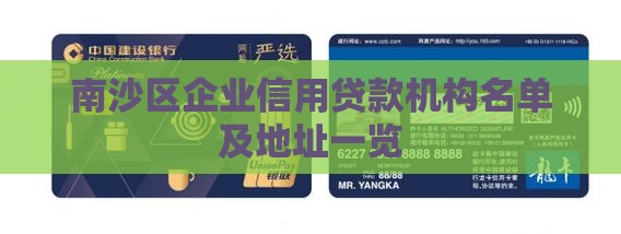 南沙区企业信用贷款机构