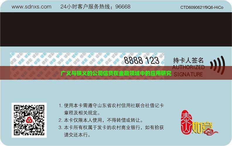 广义狭义公司贷款