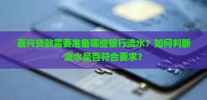 嘉兴贷款银行流水