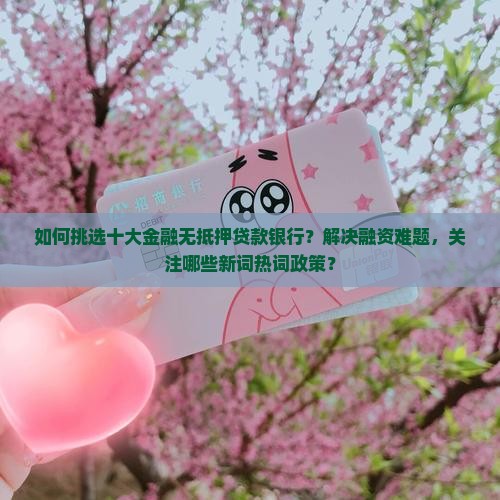 十大金融无抵押贷款银行