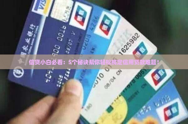 怎么做好信用贷款工作
