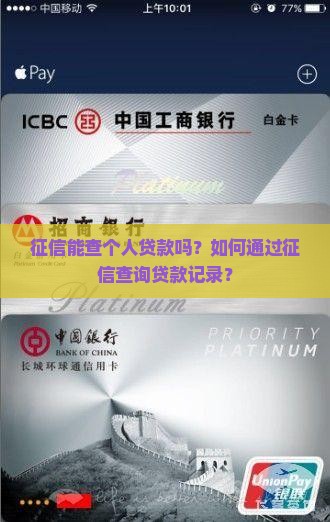 征信能查个人贷款吗