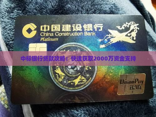 哪些银行中标贷款 哪些银行中标贷款
