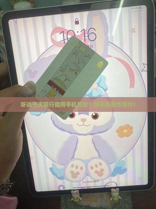 宁波银行怎么用手机贷款