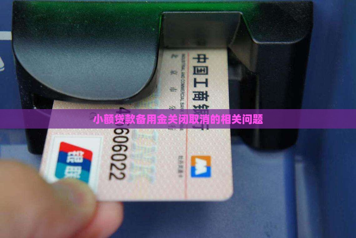 小额贷款备用金能取消吗