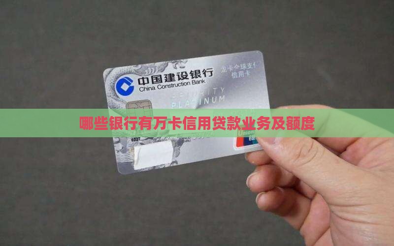 哪些银行有万卡信用贷款 哪些银行有万卡信用贷款
