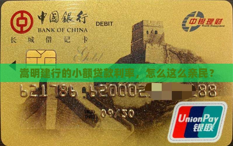 嵩明建行小额贷款利率