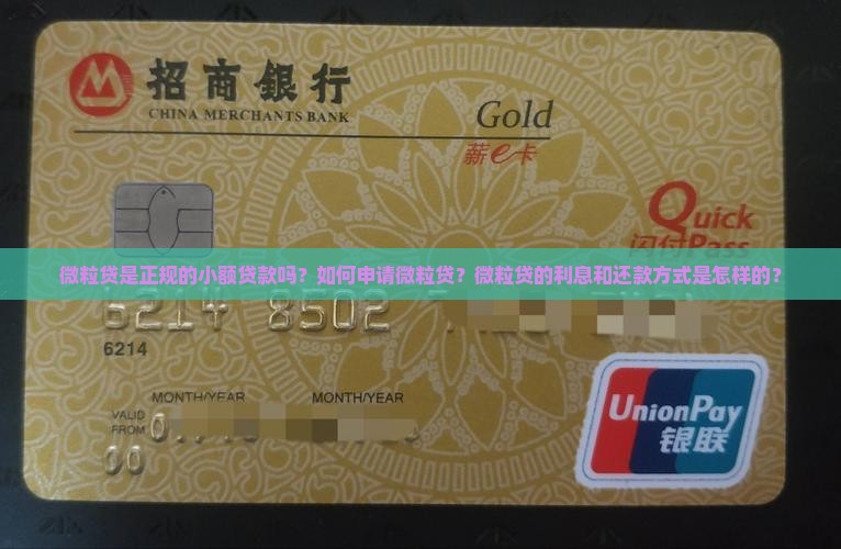 微粒贷算小额贷款
