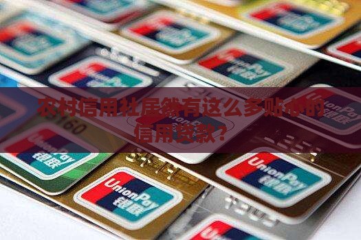 农村信用社信用贷款种类
