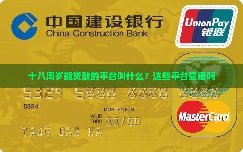 十八周岁能贷款的平台叫什么