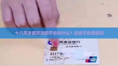 十八周岁能贷款的平台叫什么
