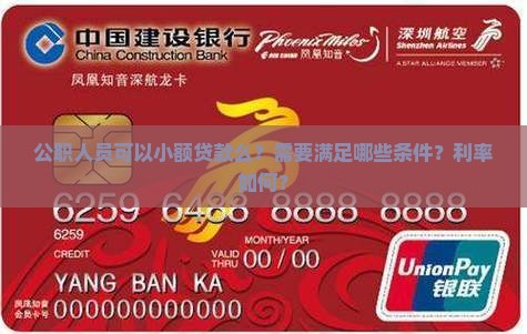 公职人员可以小额贷款么