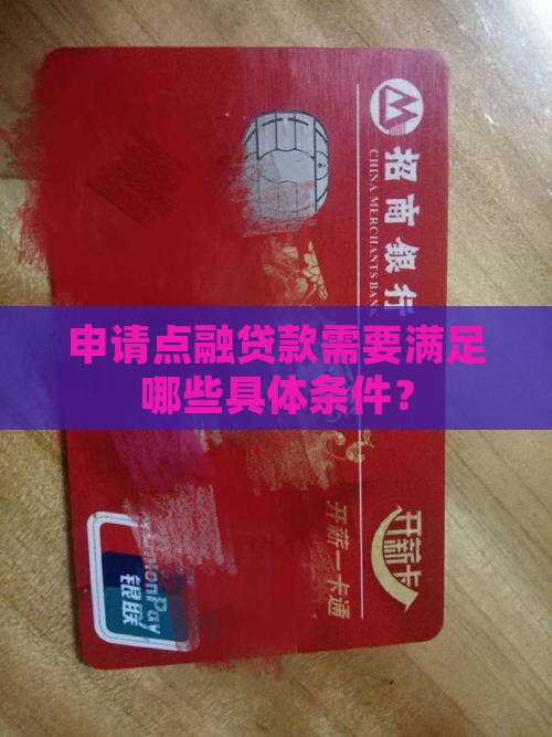 在点融贷款需要什么条件