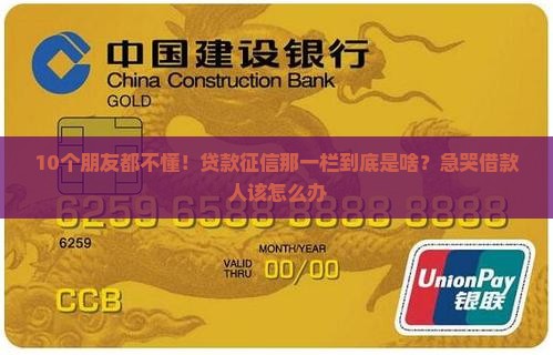 征信有的贷款一栏是什么