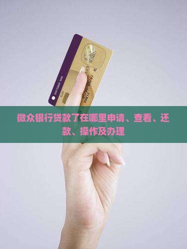 微众银行贷款了在哪里 微众银行贷款了在哪里
