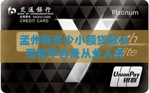 孟州有多少小额贷款