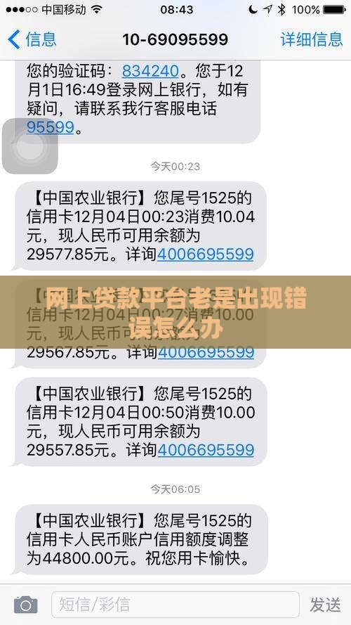 平台贷款老是错误怎么办