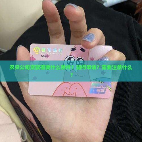 农资公司贷款需要什么条件吗