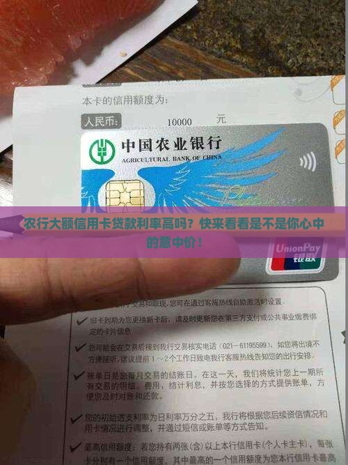 农行大额信用卡贷款利率