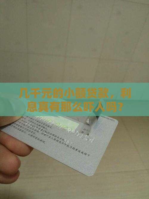 几千元小额贷款利息多少