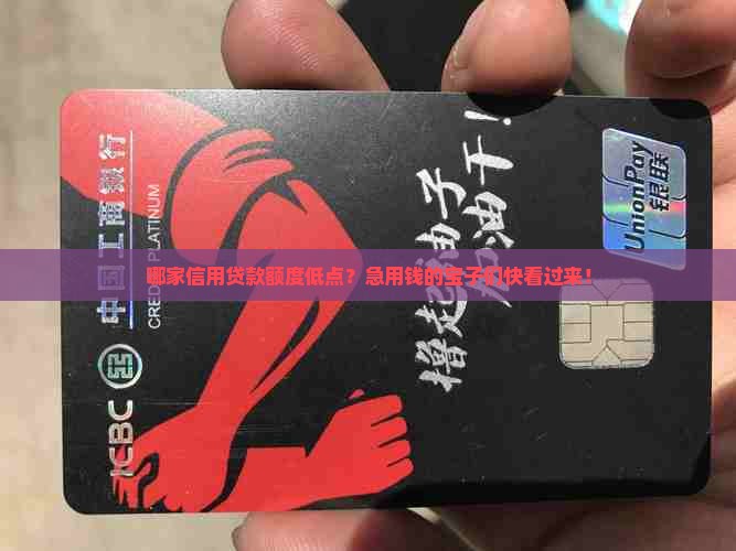 哪家信用贷款额度低点