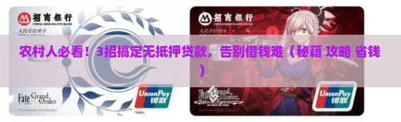 农村小额贷款无抵押贷款