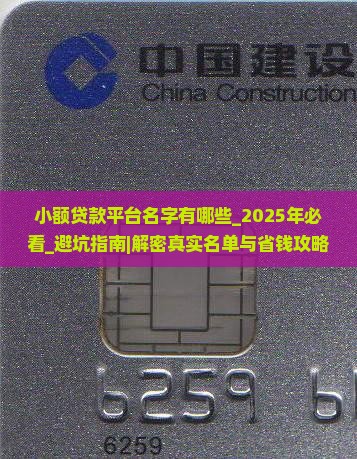小额贷款平台名字有哪些