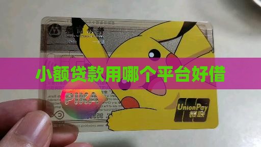 小额贷款用哪个平台好借