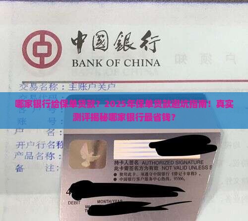 哪家银行给保单贷款