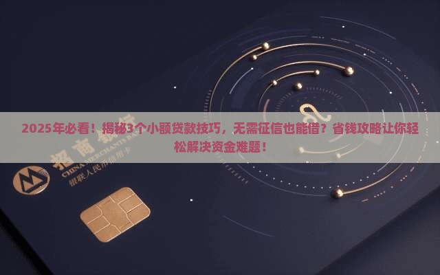 小型小额贷款无需征信