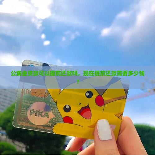 公集金贷款可以提前还款吗