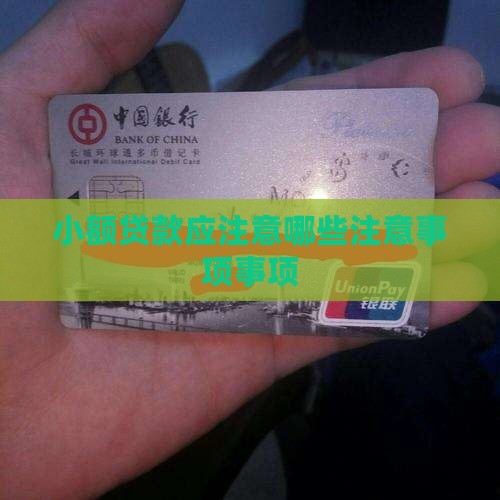 小额贷款应注意哪些事项