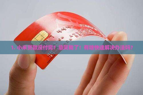 小米贷款未完成支付