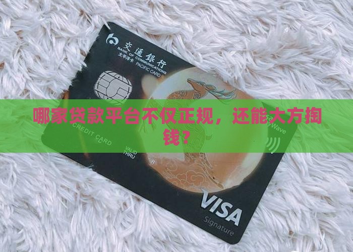 哪个贷款平台正规钱多