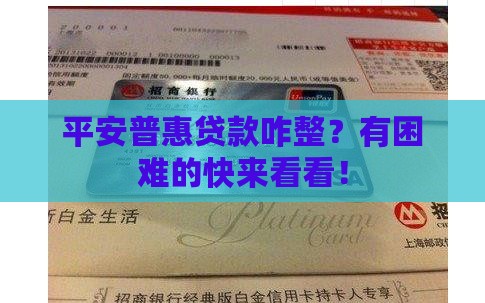 平安普惠贷款怎么