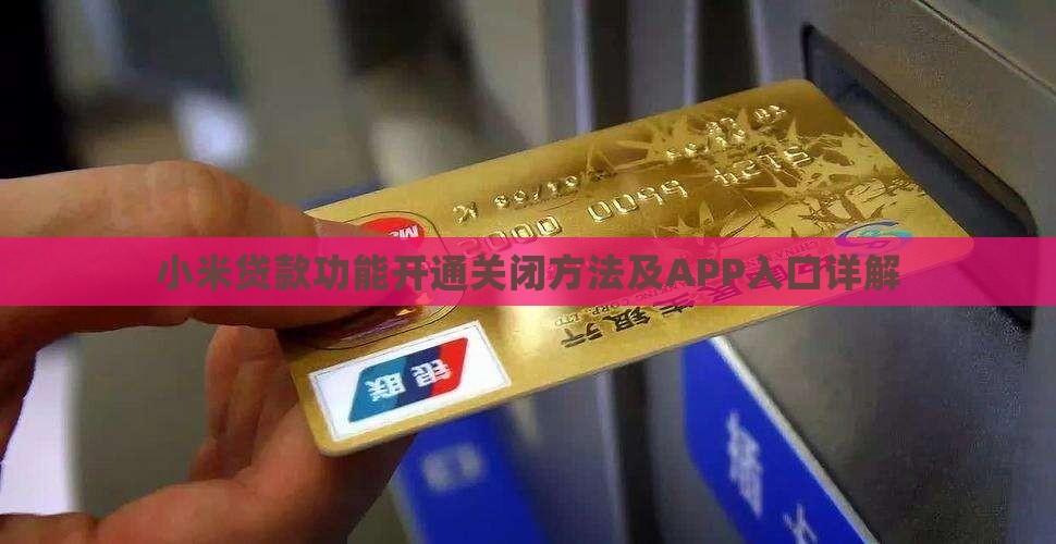小米贷款功能