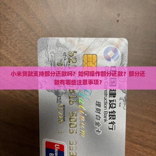 小米贷款可以部分还款吗